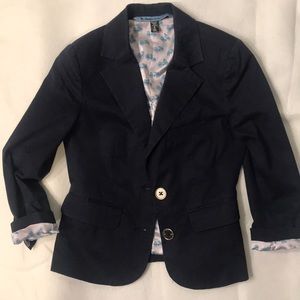 Modern amusement navy blue blazer sz 0